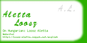 aletta loosz business card